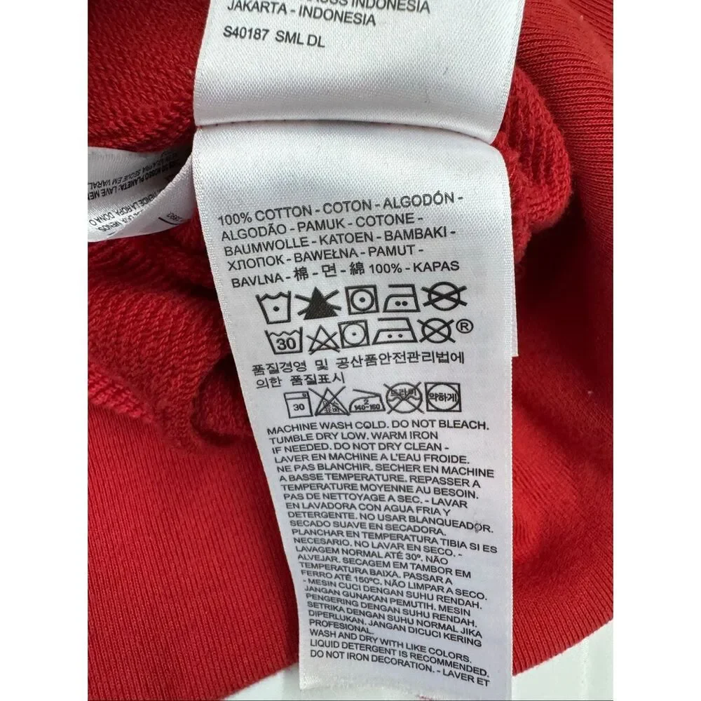 Levi’s Mens Full Zip Red Hooded Jacket with Logo Size Medium - Picture 9 of 10